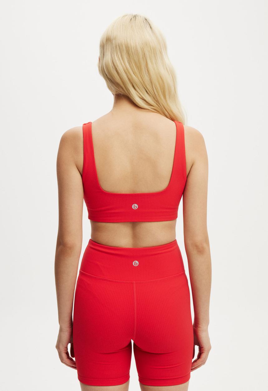 Cotton On - Reform Rib Crop - Raspberry