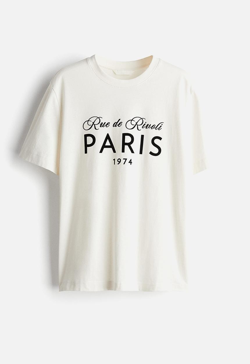 H&M - T-shirt - white/paris
