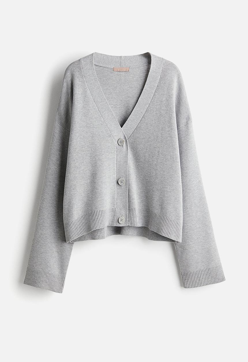 H&M - Fine-knit cardigan -  light grey marl