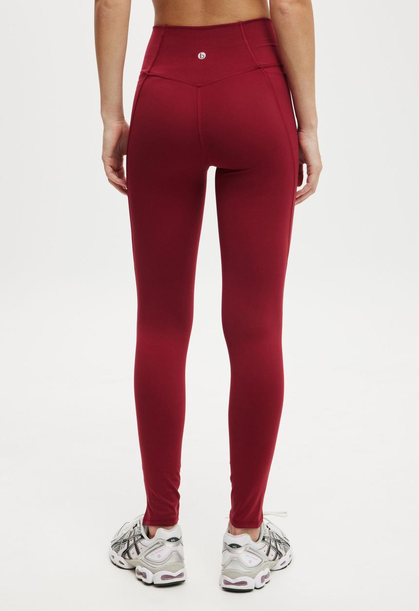 Cotton On - Ultra Soft Side Pocket 7/8 Tight - Deep Red
