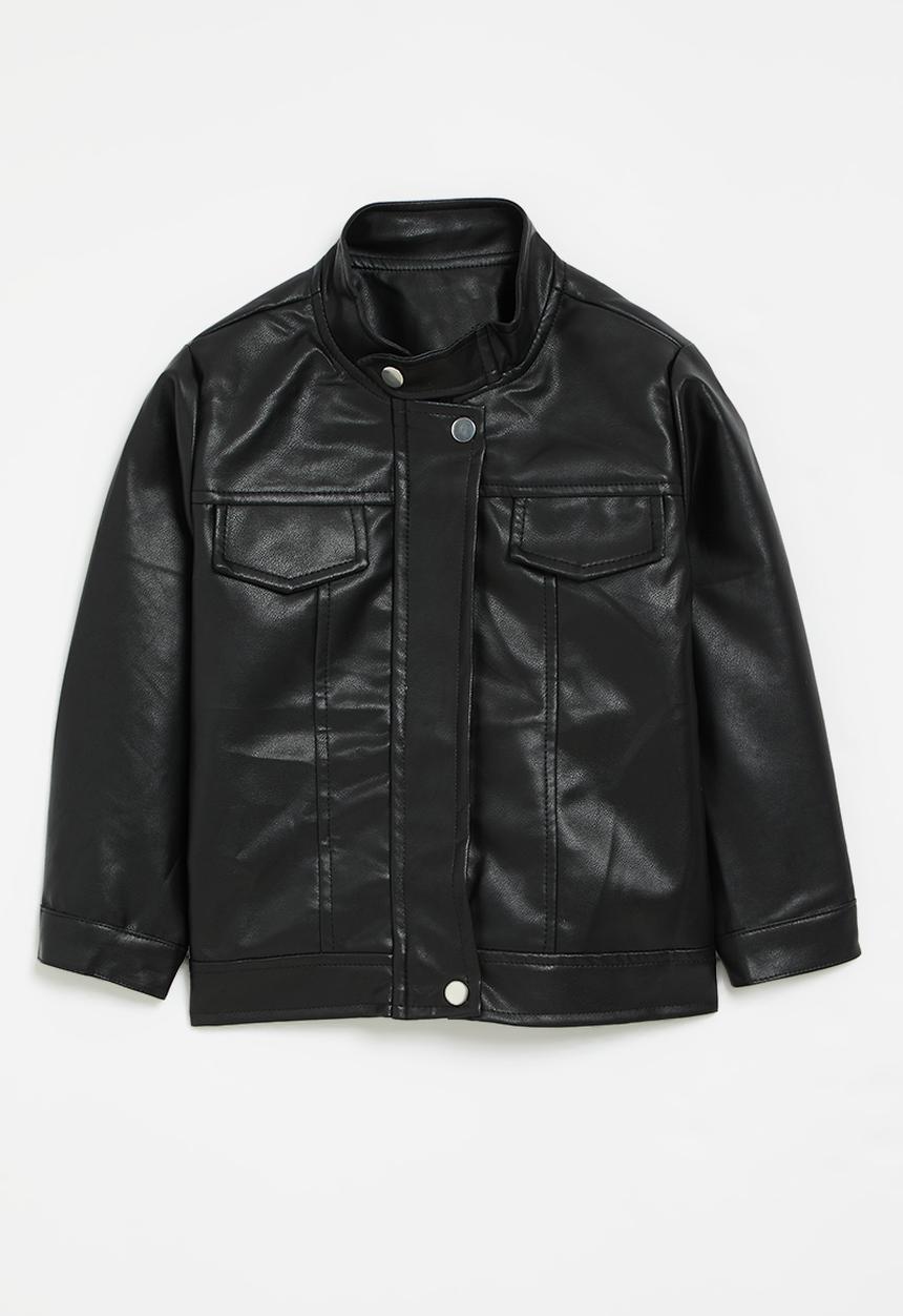 Pop Candy - Faux leather jacket- black
