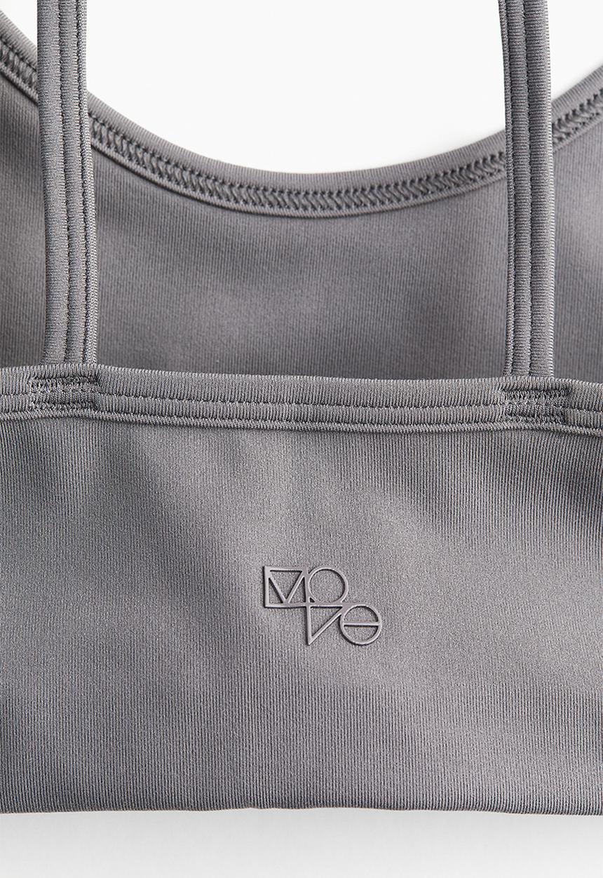 H&M - Light support sports bra in drymove™ - grey
