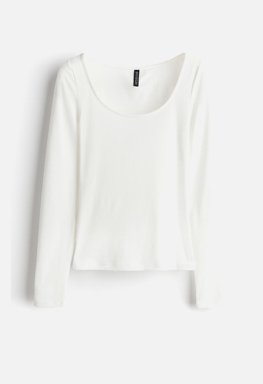 H&M - Scoop-neck top - white