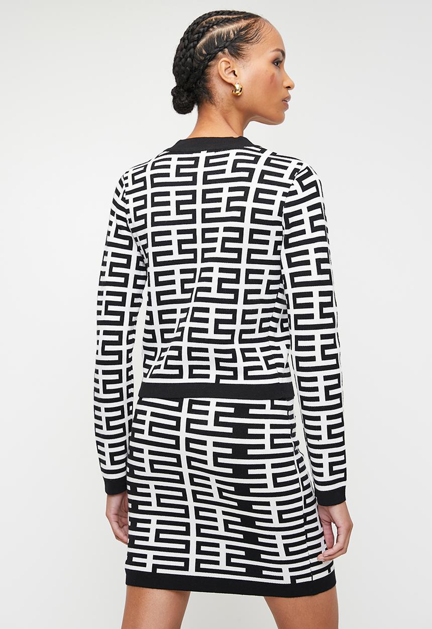 SISSY BOY - IUMA: Patterned Knit Skirt - Black & White