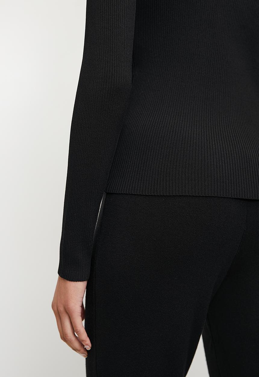 SISSY BOY - UMBRA: Basic Logo Rib Knit Top - Black