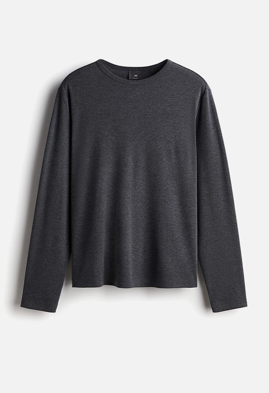 H&M - Regular fit jersey top - dark grey