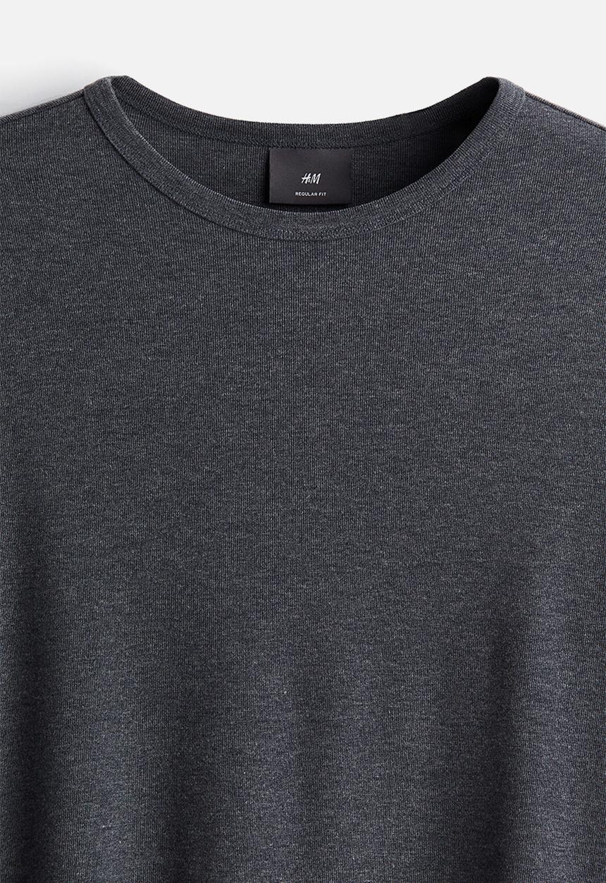 H&M - Regular fit jersey top - dark grey