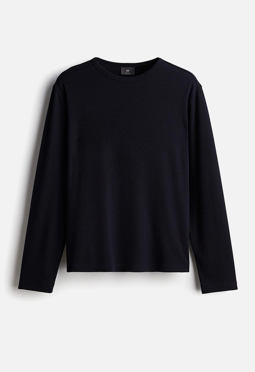 H&M - Regular fit jersey top - navy blue