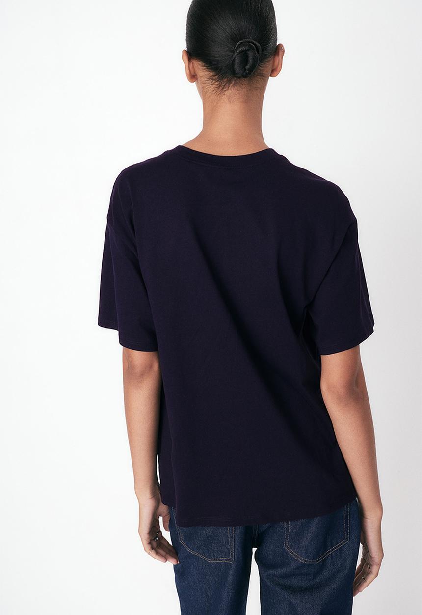 H&M - Oversized printed t-shirt - navy blue/oxford university
