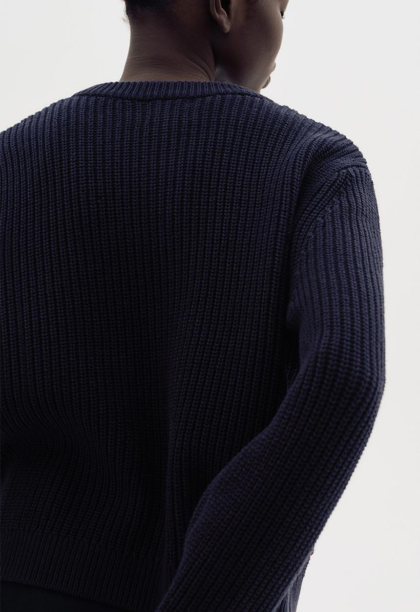 H&M - Rib-knit cardigan  - navy blue