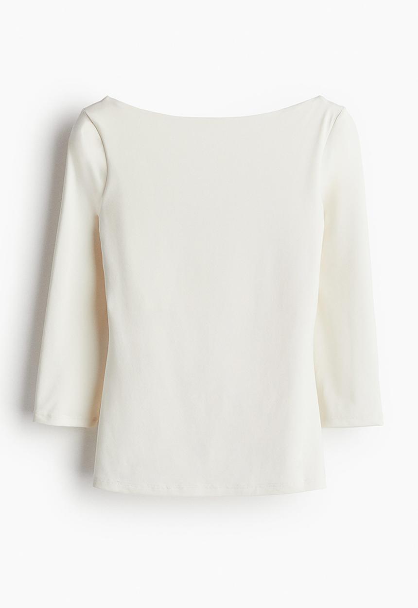 H&M - Boat-neck top - cream