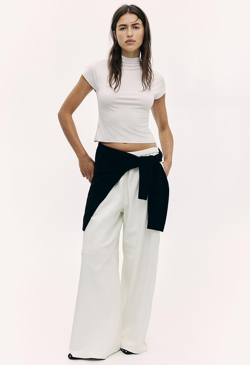 H&M - Turtleneck jersey top - pale beige