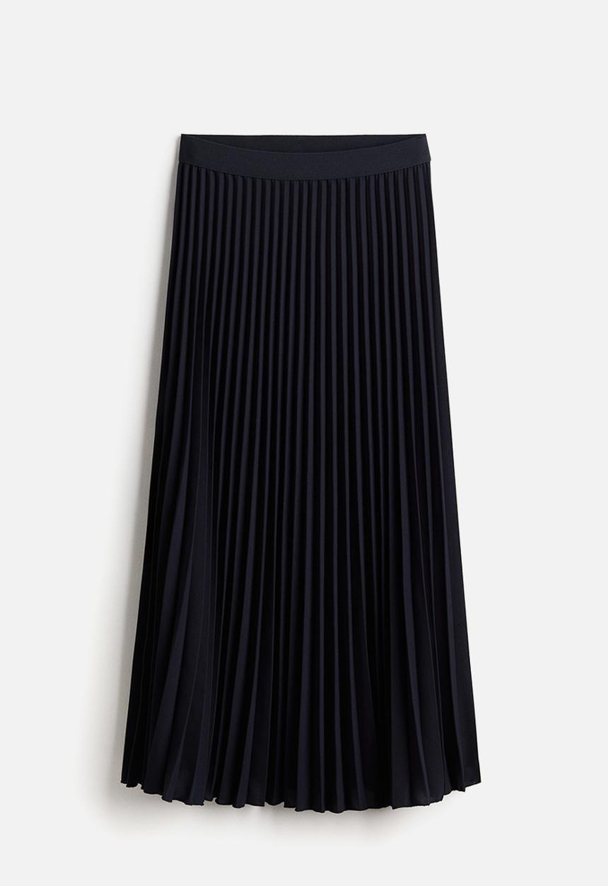 H&M - Pleated skirt - navy blue