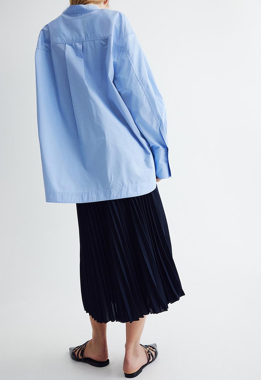 H&M - Pleated skirt - navy blue