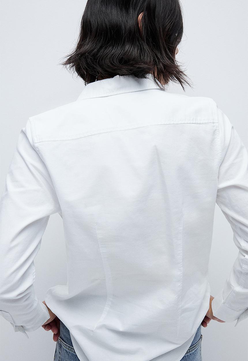 H&M - Fitted oxford shirt - white
