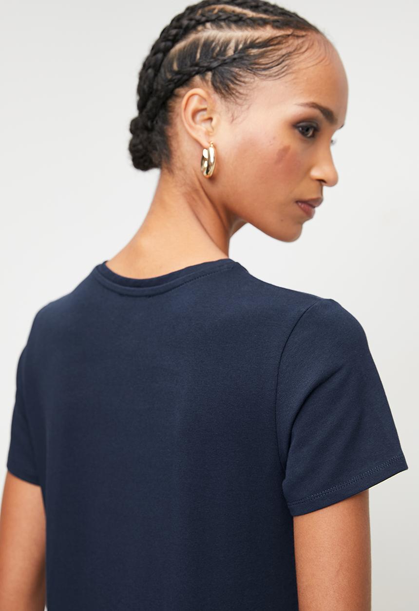 SISSY BOY - ABIGAIL: Regular Fit Multi-Technique Logo Top - Navy