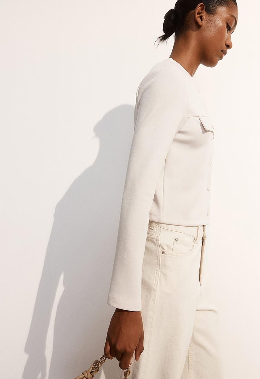 H&M - Jersey cardigan - light beige