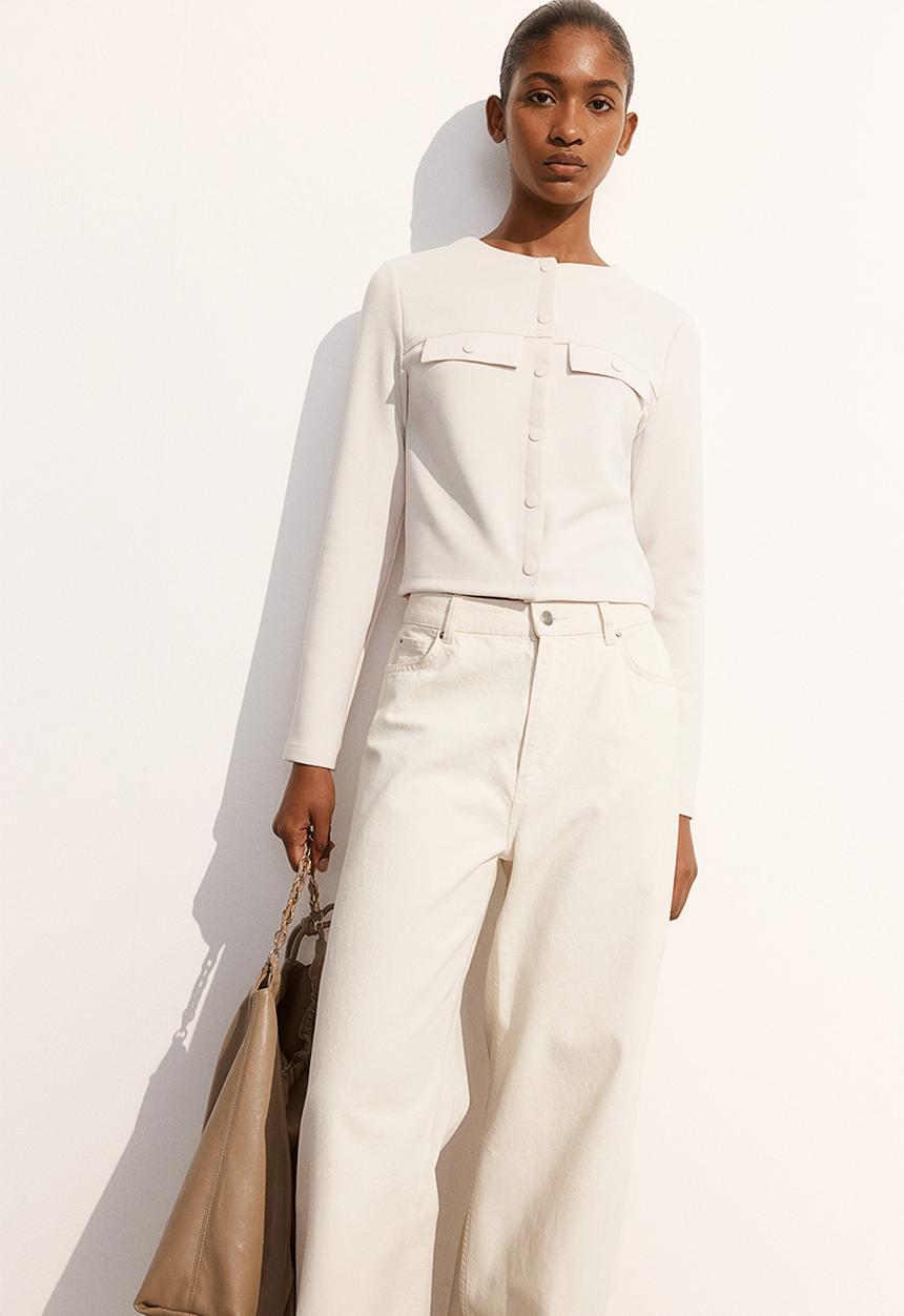 H&M - Jersey cardigan - light beige