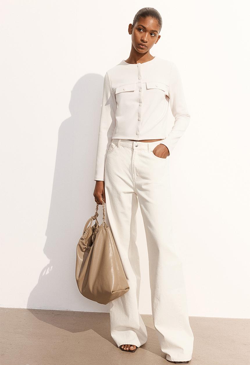H&M - Jersey cardigan - light beige