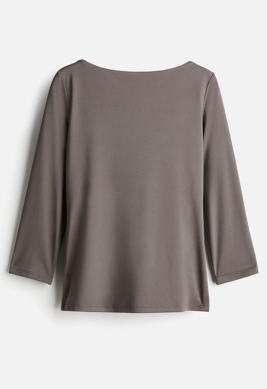 H&M - Boat-neck top - dark grey