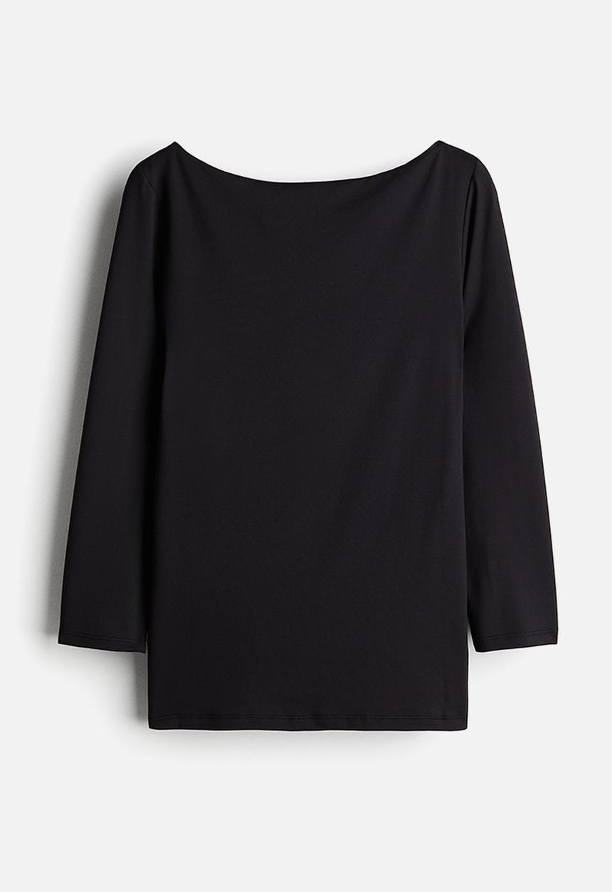 H&M - Boat-neck top - black