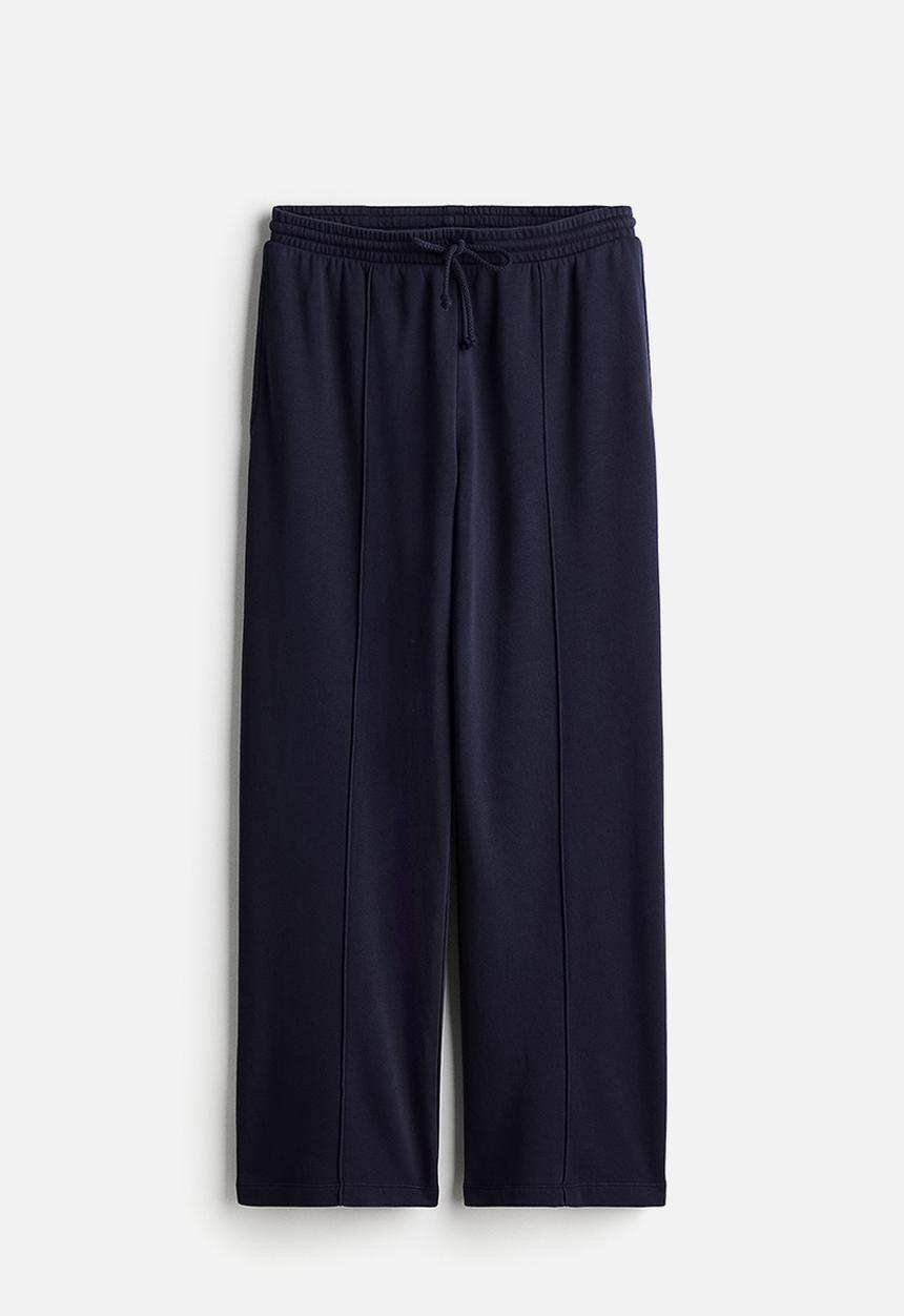 H&M - Crease-front sweatpants - navy blue