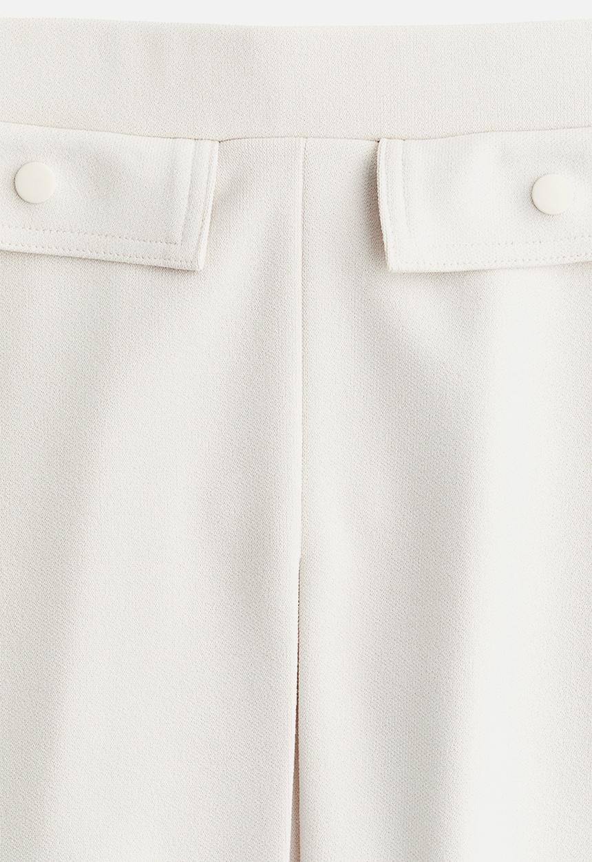 H&M - Pleat-detail skirt - cream 