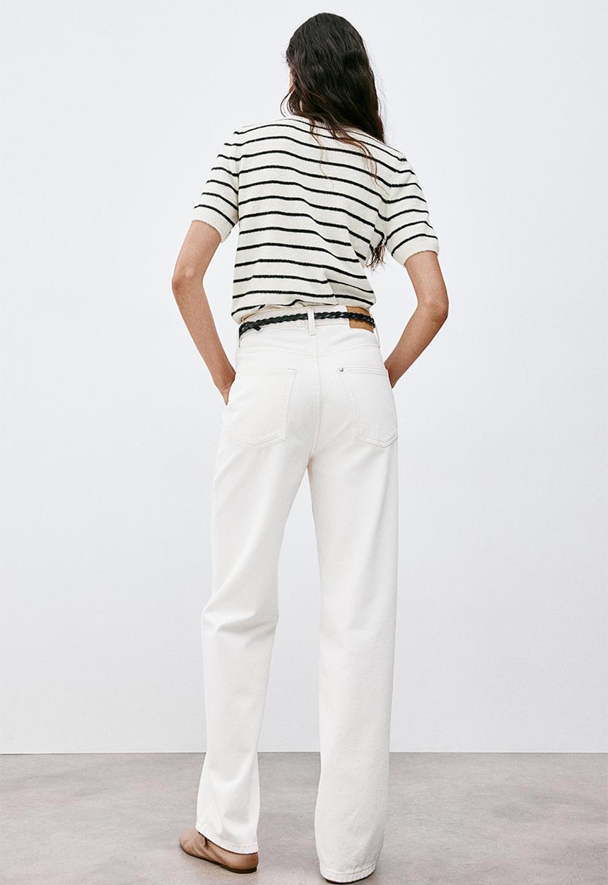 H&M - Fine-knit jumper - cream striped 