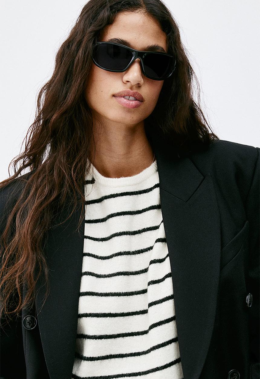 H&M - Fine-knit jumper - cream striped 