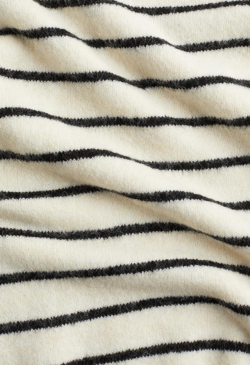 H&M - Fine-knit jumper - cream striped 