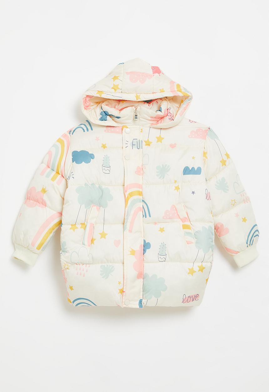 Pop Candy - Printed hooded puffer jacket - multi