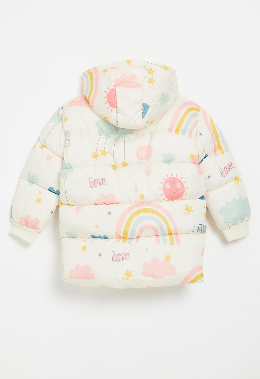 Pop Candy - Printed hooded puffer jacket - multi