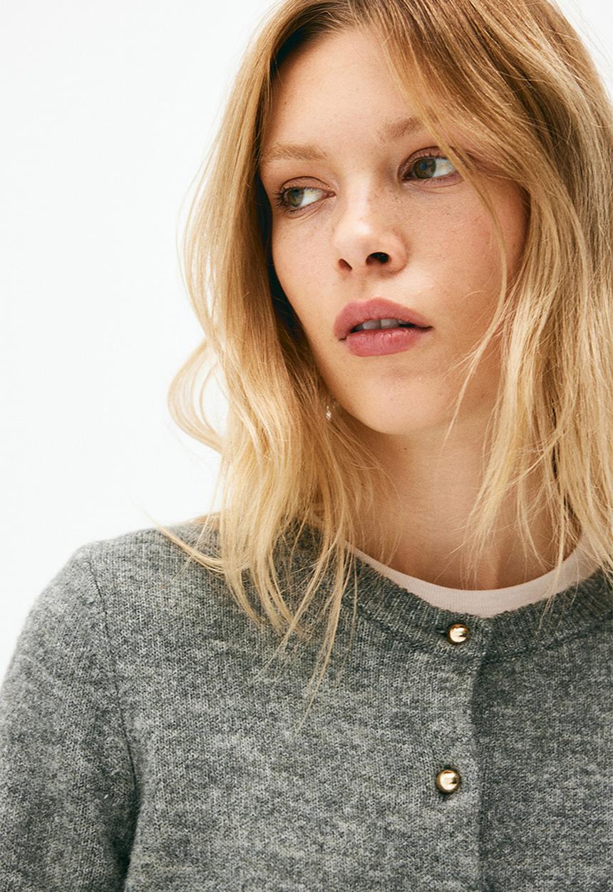 H&M - Knitted cardigan - grey marl