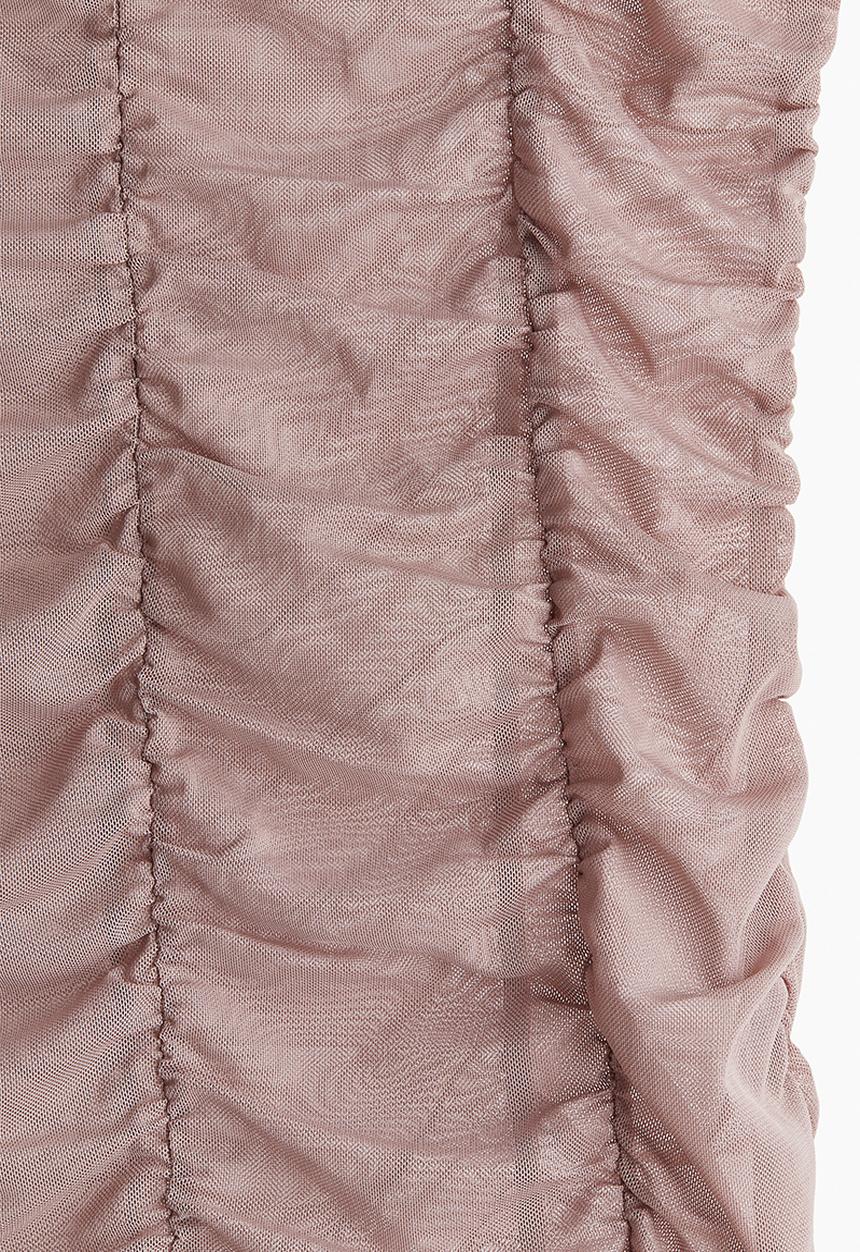 H&M - Ruched mesh top - pink