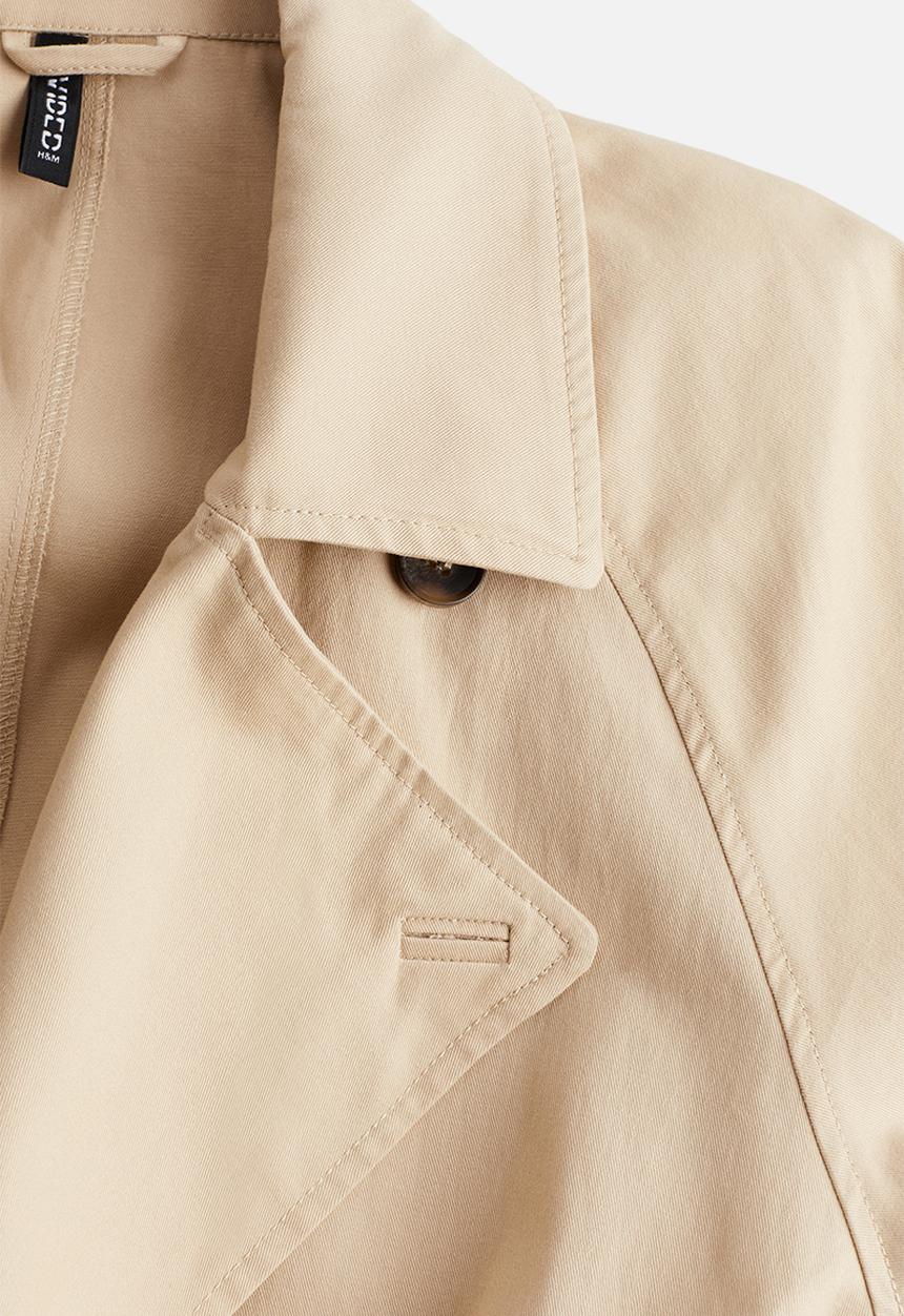 H&M - Shoulder-pad trench coat - beige