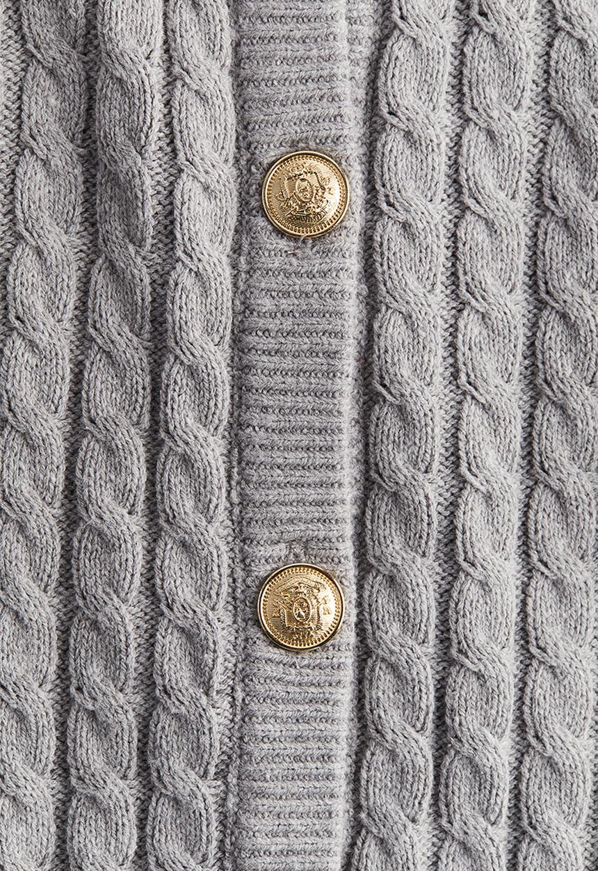 H&M - Cable-knit cardigan - grey