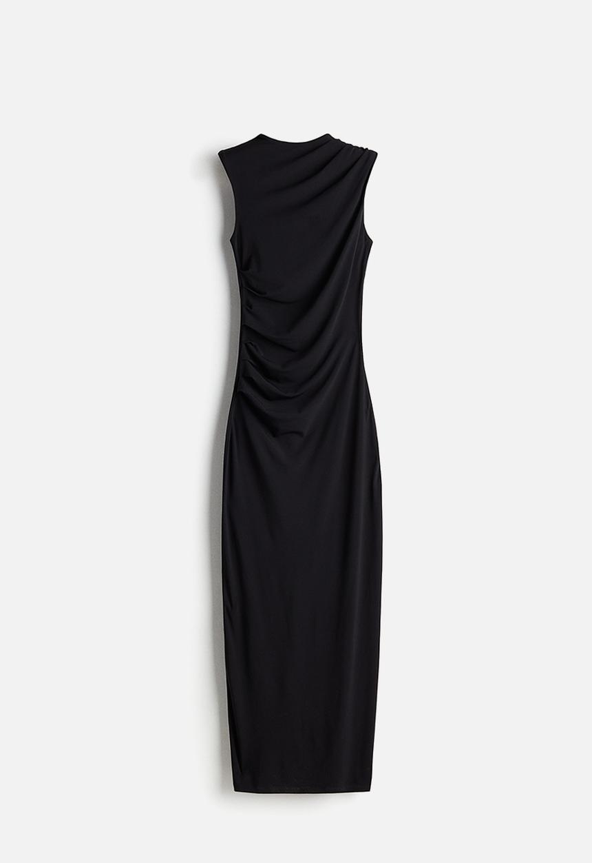 H&M - Draped bodycon dress - black
