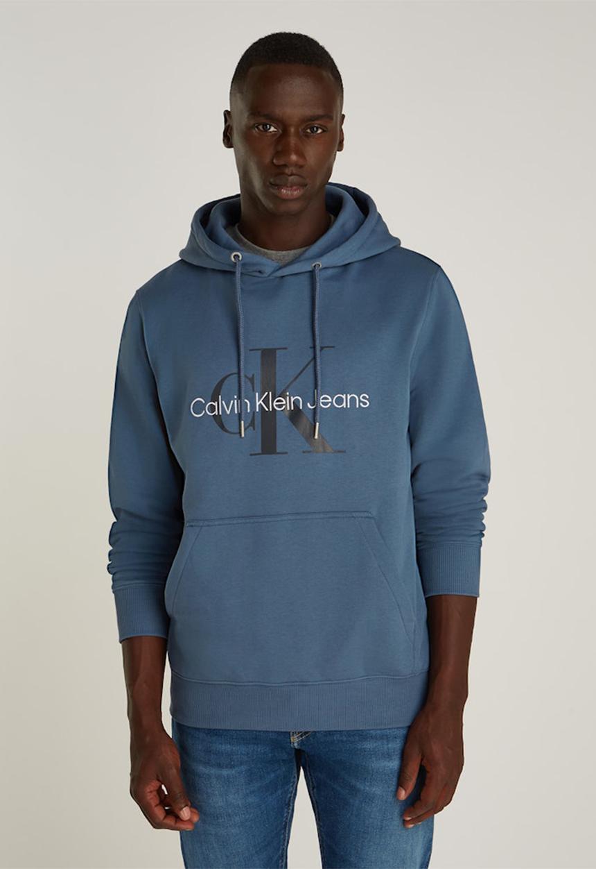 Calvin Klein - Seasonal Monologo Regular Hoodie - Blue Coast