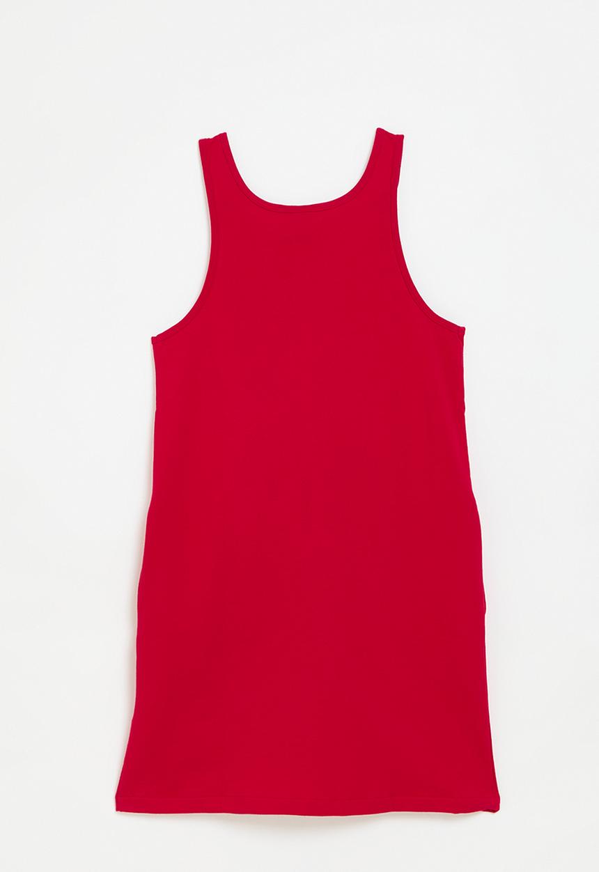 POLO - Girls terri pinafore - red