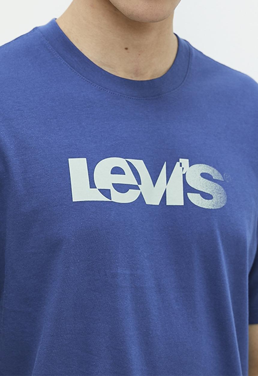 Levi’s® - Short sleeve relaxed fit tee - overlap logo navy peony