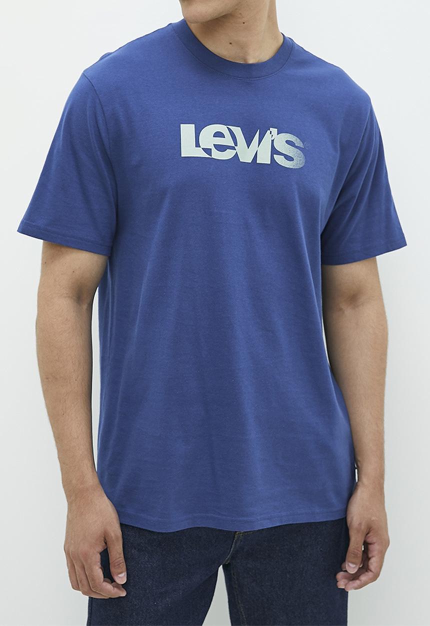 Levi’s® - Short sleeve relaxed fit tee - overlap logo navy peony