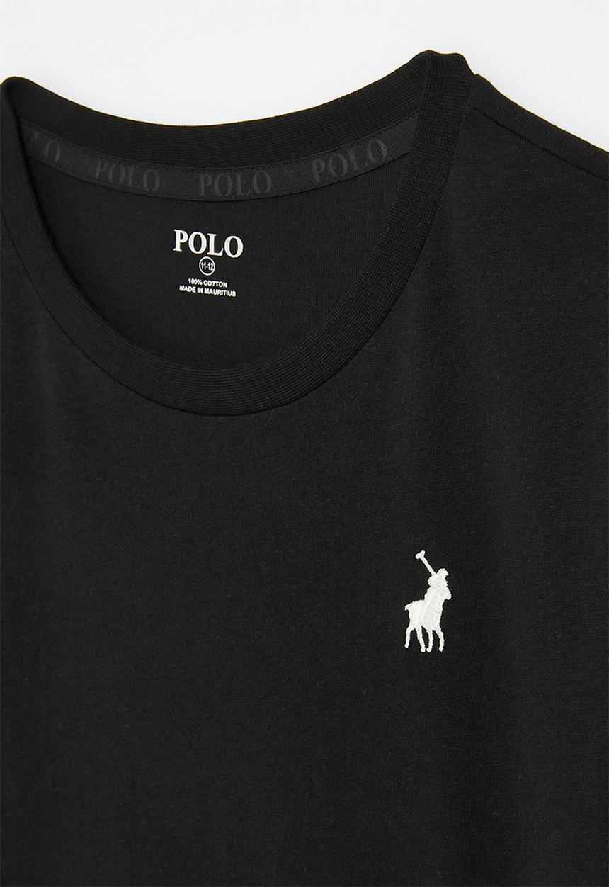 POLO - Boys ashton long sleeve tee - black