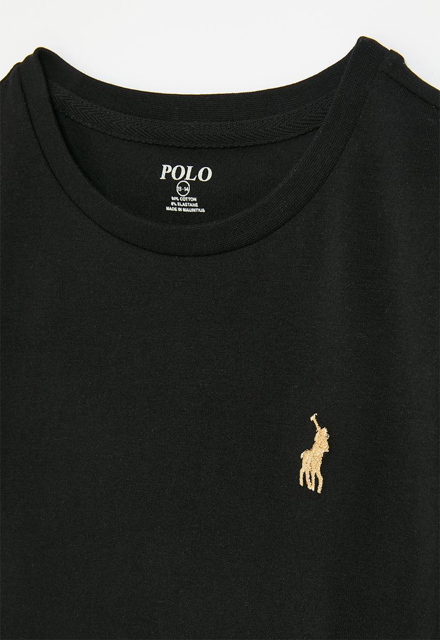 POLO - Girls kelly short sleeve tee - black