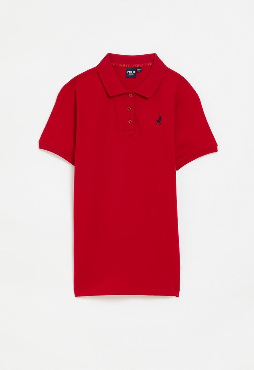 POLO - Boys austin short sleeve golfer - red