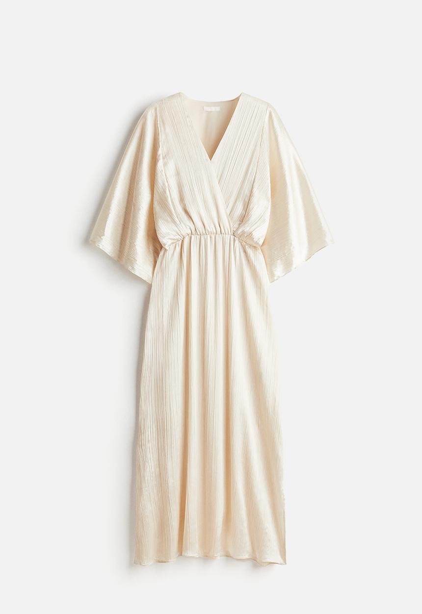 H&M - Waisted kaftan dress - light beige