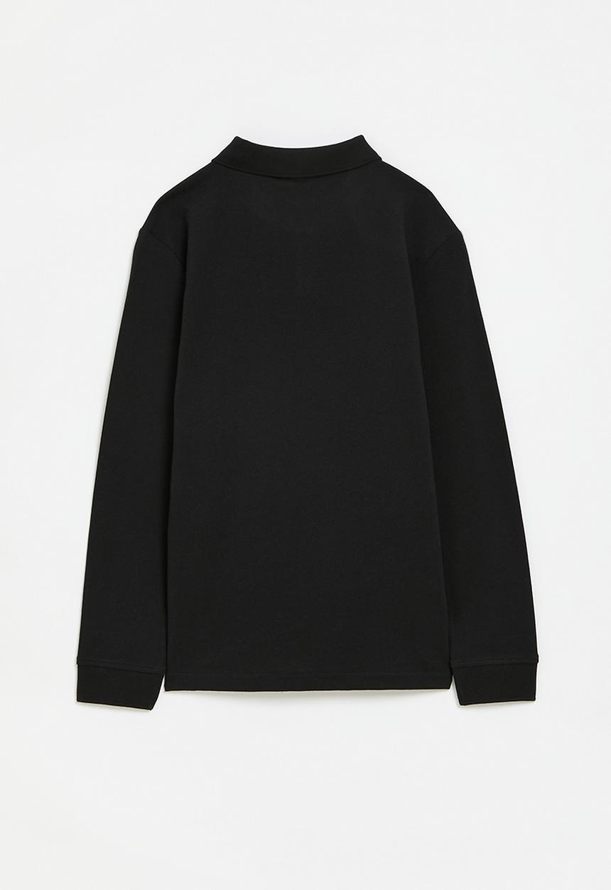 POLO - Boys robert long sleeve golfer - black