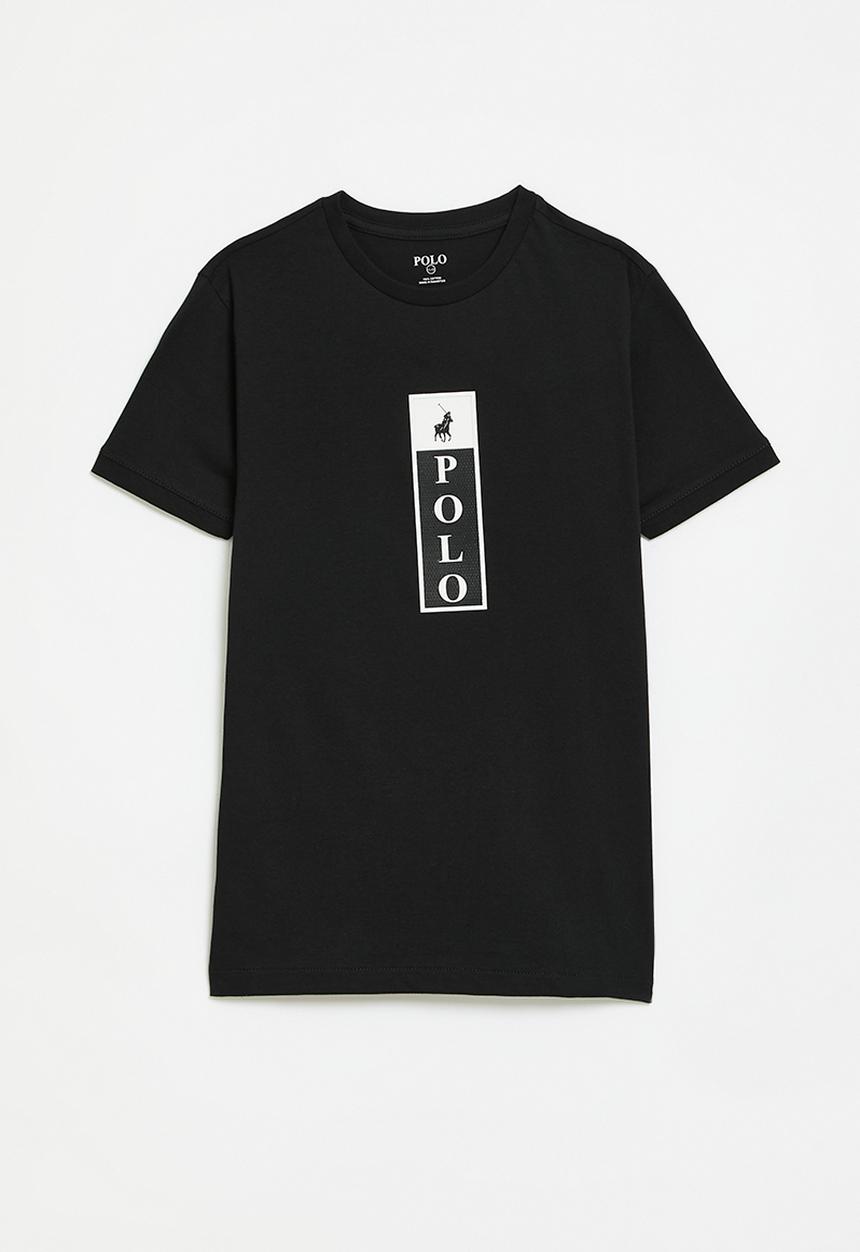 POLO - Boys thabang printed short sleeve tee - black