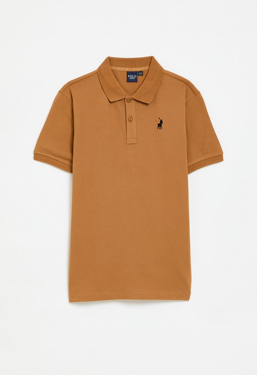 POLO - Boys austin short sleeve golfer - tan