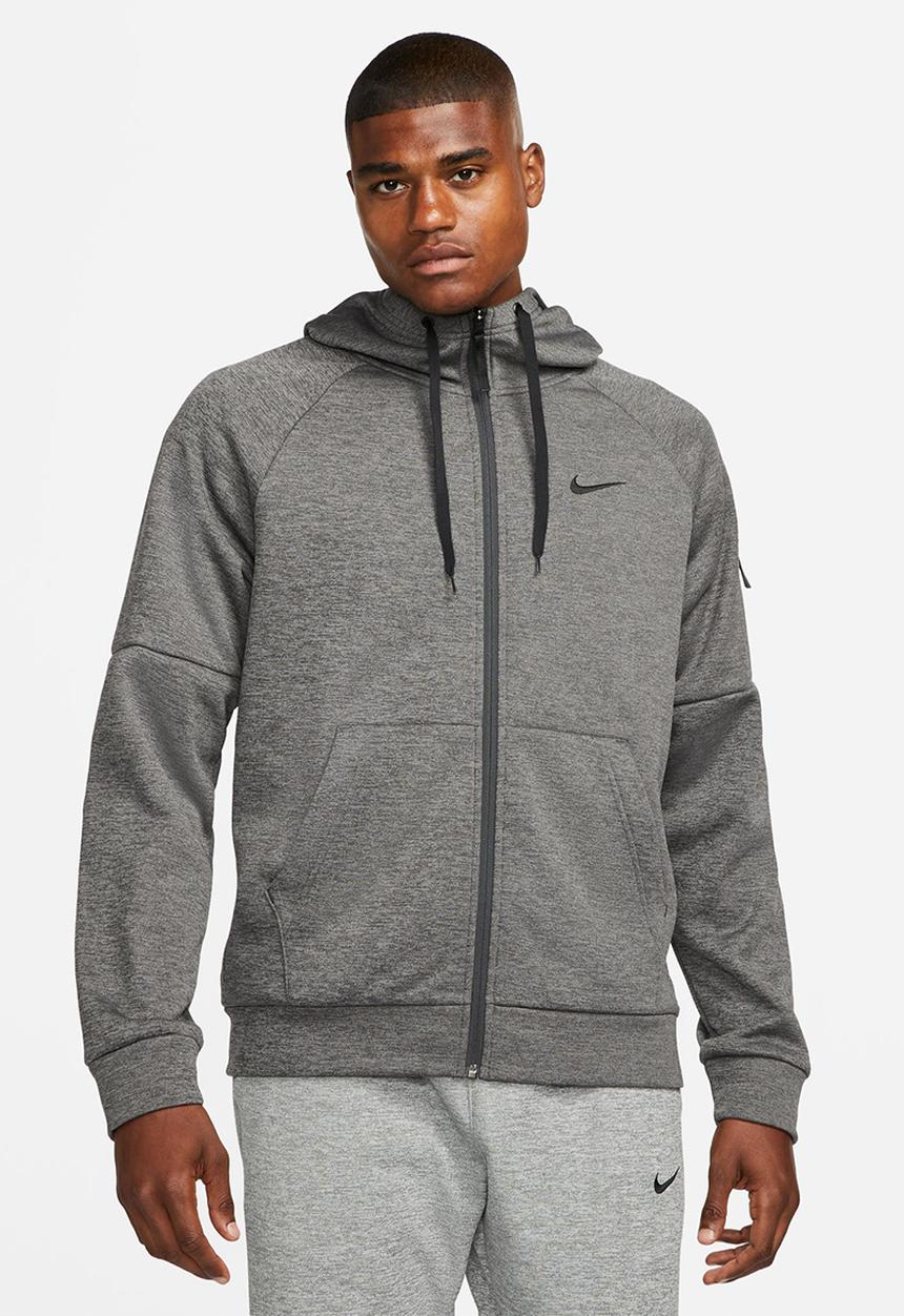 Nike -  Therma-FIT Full-Zip Fitness Top - Charcoal Heathr