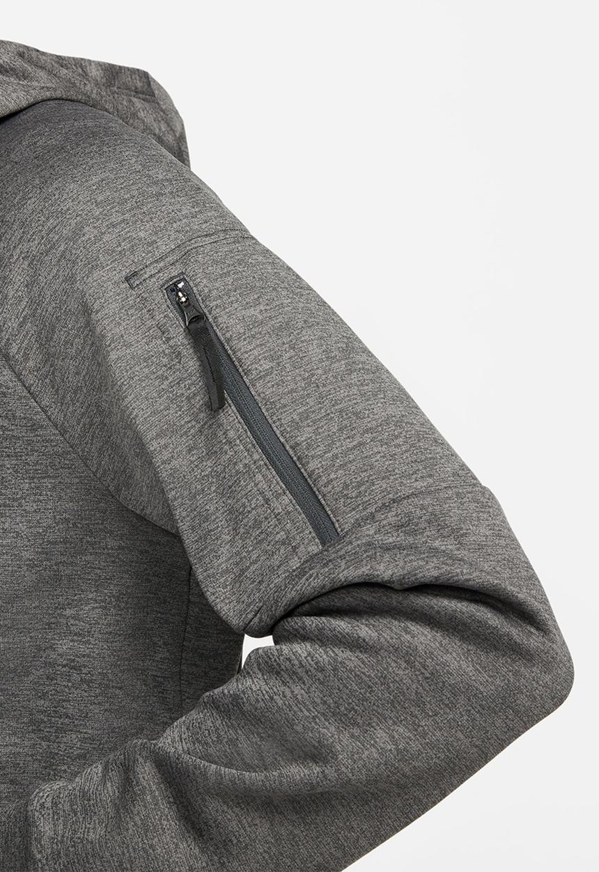 Nike -  Therma-FIT Full-Zip Fitness Top - Charcoal Heathr